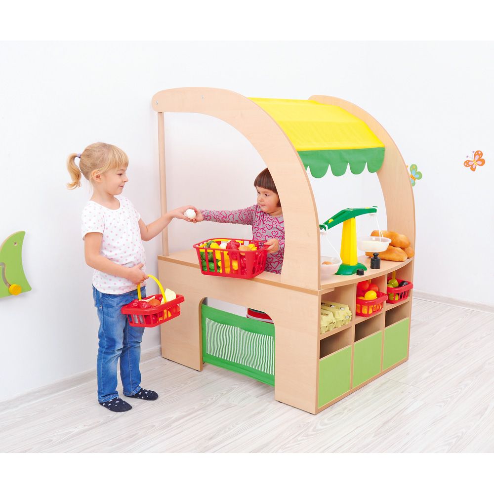 Corner Play Store with Counters and Cubbies by Moje Bambino