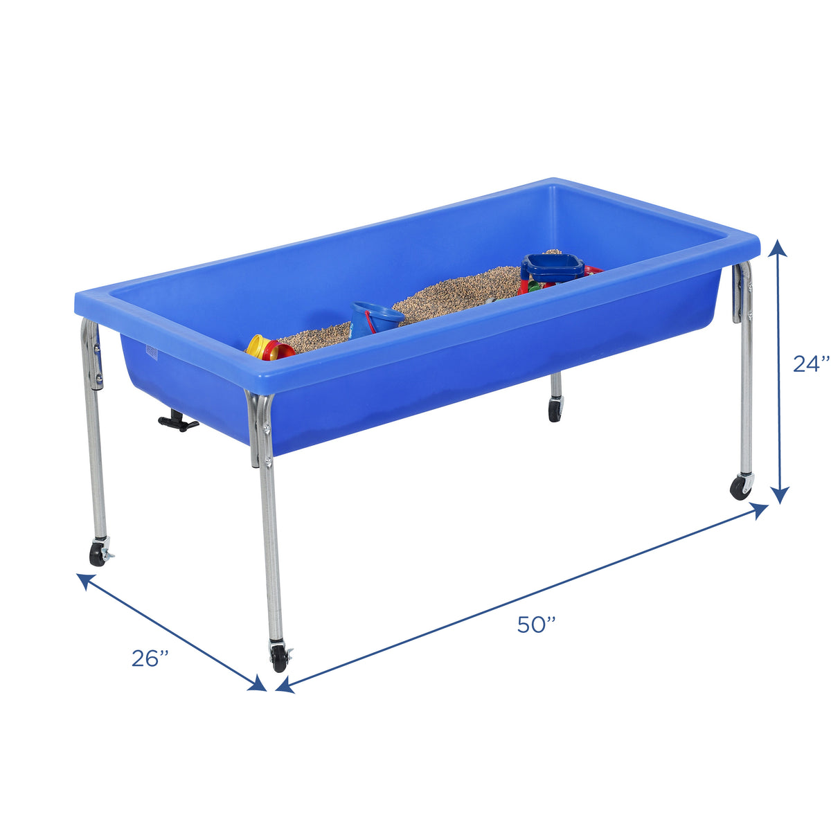 Large Mobile Sand and Water Sensory Table with Lid, view 9