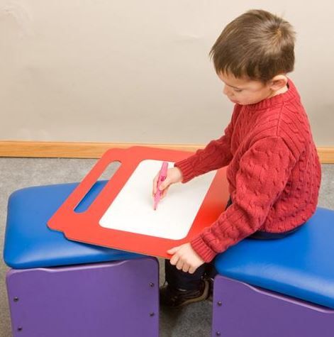 Portable Dry-Erase Write-On Pad, Red by Playscapes