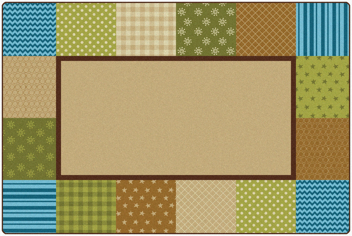 Pattern Blocks Nature Classroom Rug