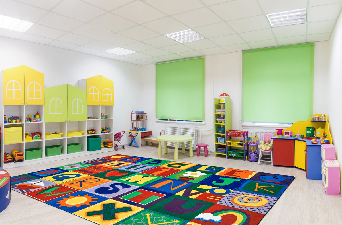 KIDSoft Toddler Alphabet Blocks Primary Classroom Rug, view 4