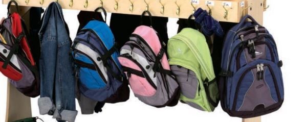 Mobile Backpack and Coat Cart by Playscapes