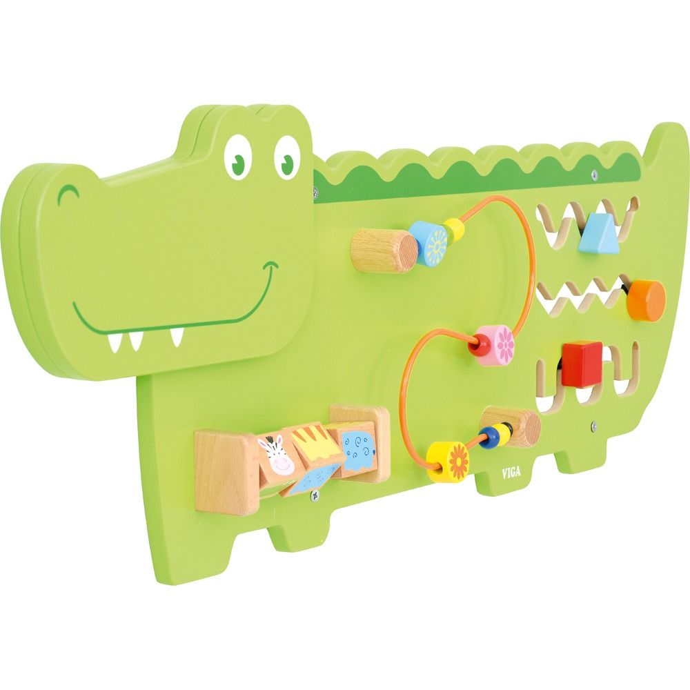Alligator 3-Activity Sensory Wall Panel by Moje Bambino