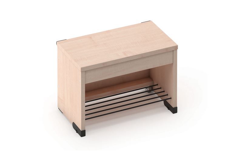2-Cubby Cloakroom with Rolling Bench Seat by NOVUM