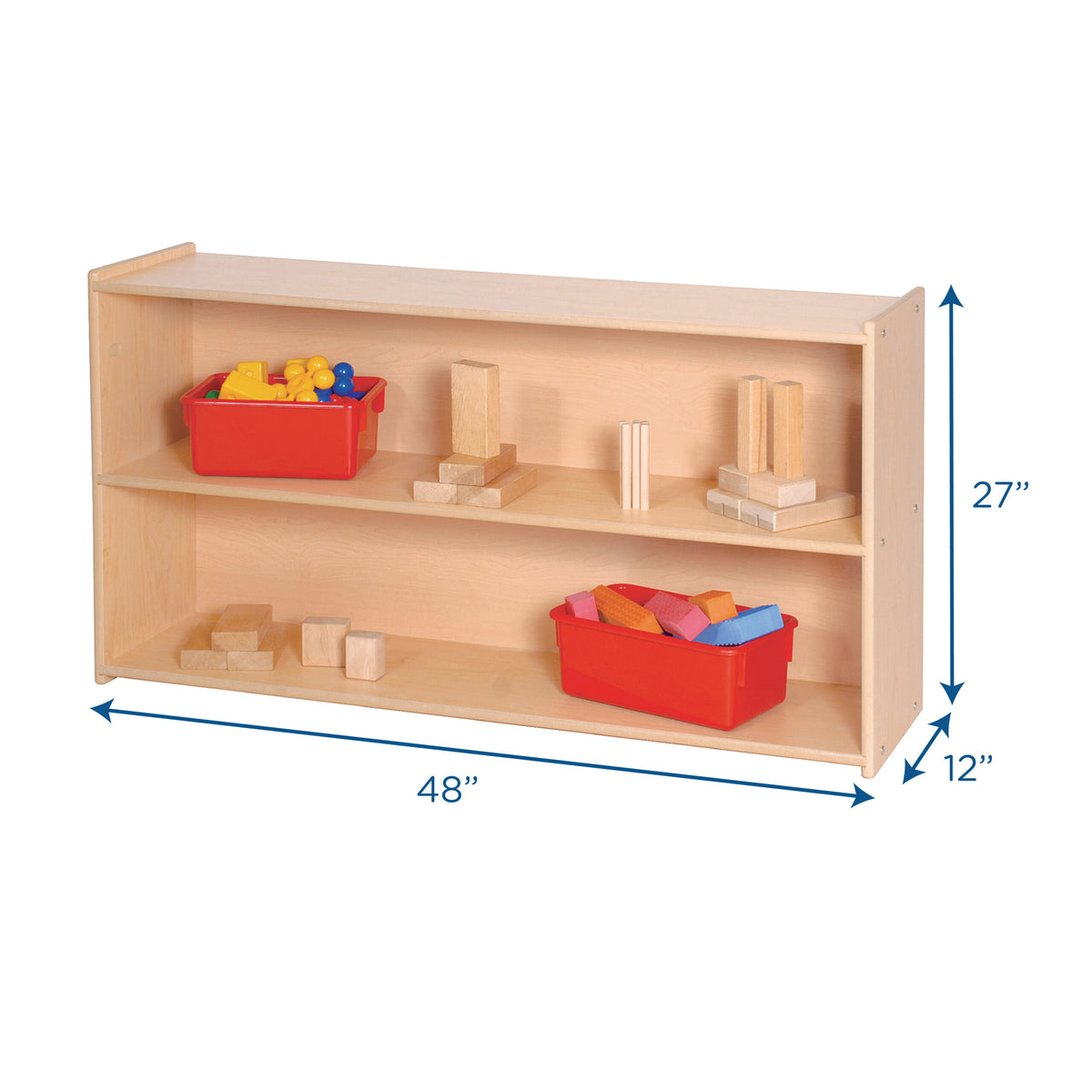 48" L 2-Shelf Classroom Storage Unit, view 2