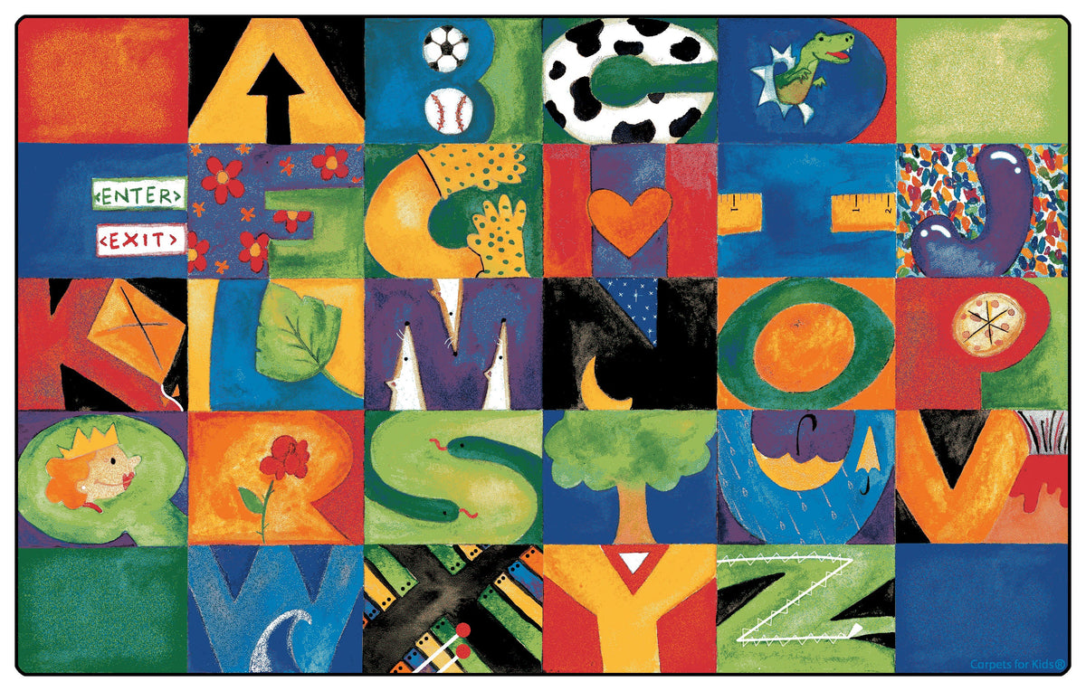 Hide n' Seek ABC Classroom Rug, view 2