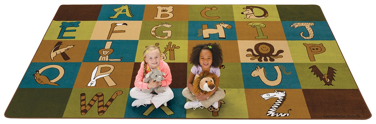A to Z Animals Alphabet Classroom Rug, view 8