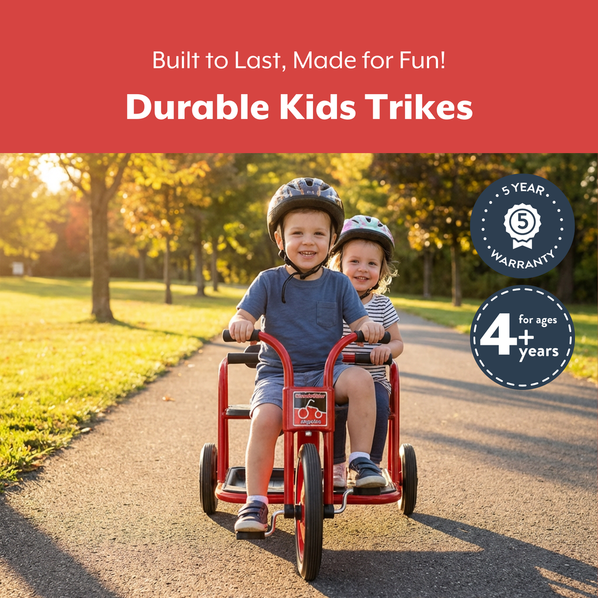14" Tandem Tricycle with Passenger Seat, view 7