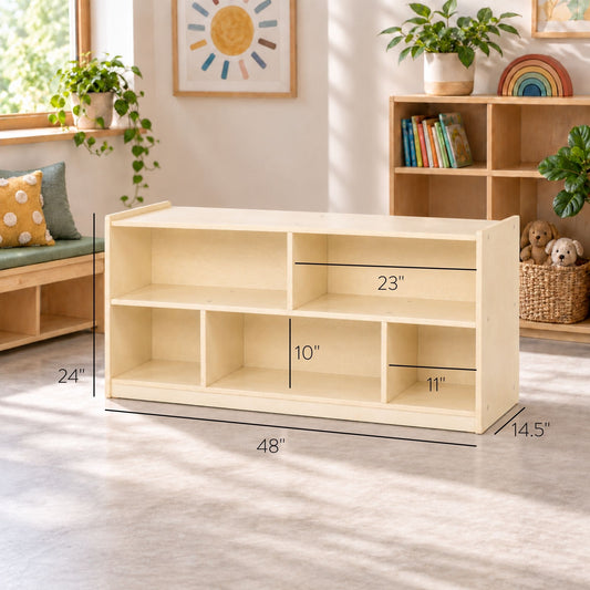 Mobile 24" H Single 2-Shelf Toddler Storage Unit, view 2