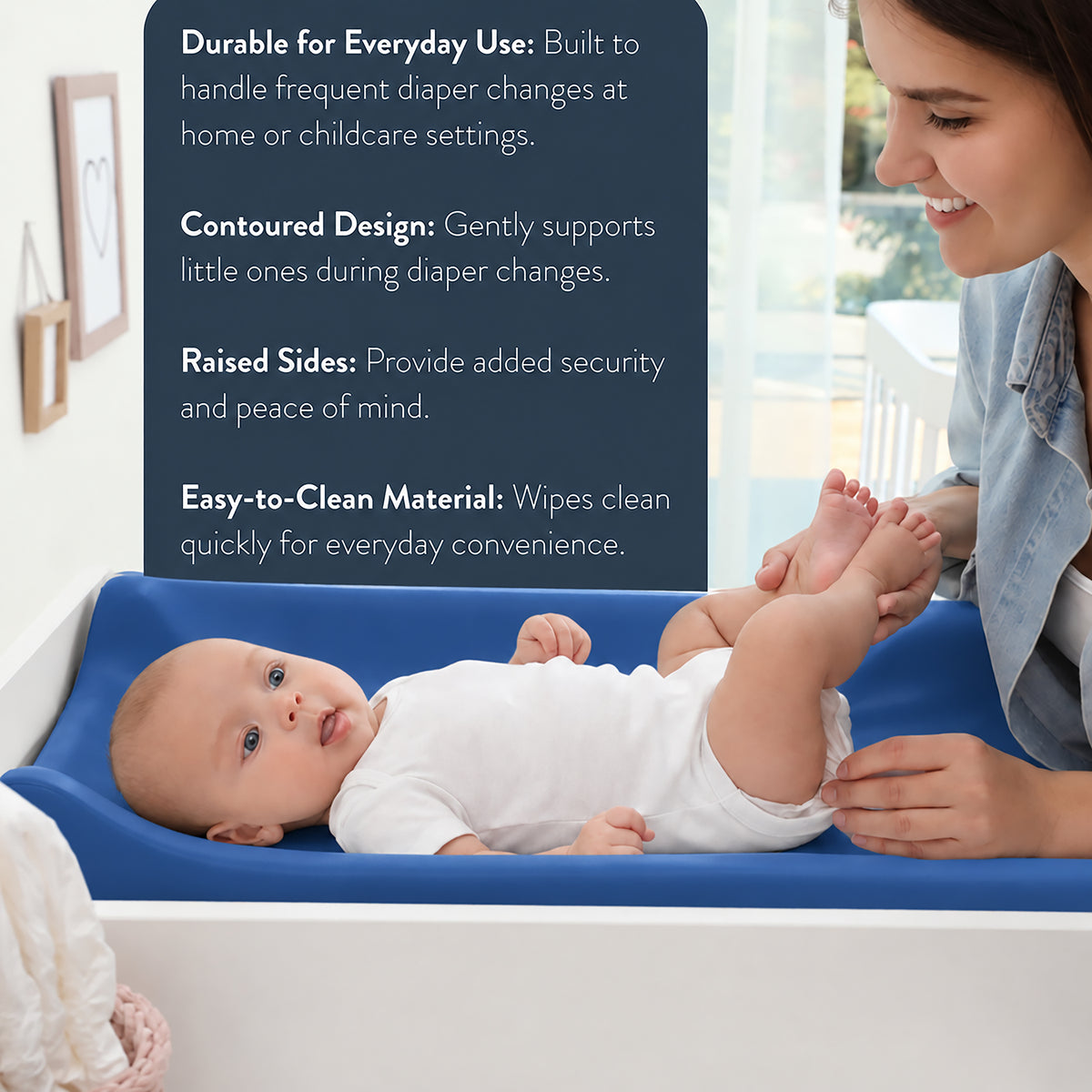 Curved Baby Changing Pad – Blue, view 6