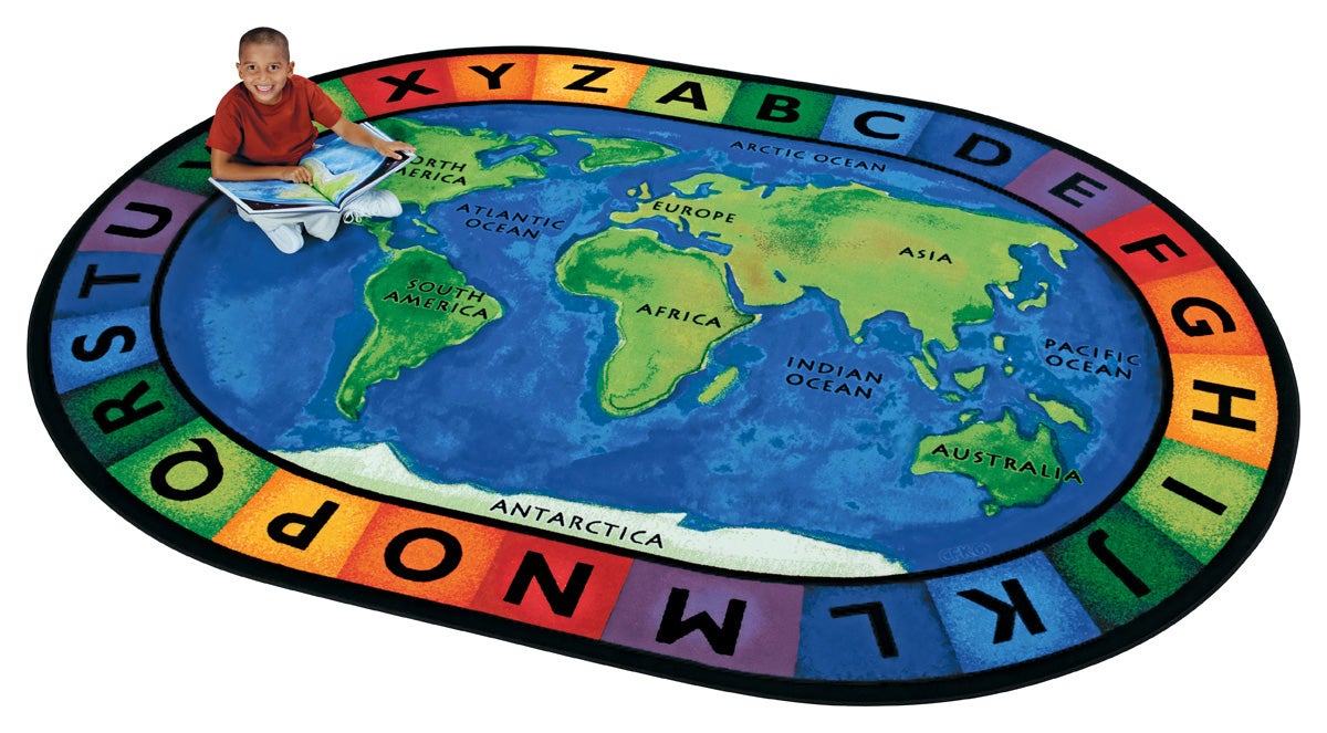 Circletime Around the World Classroom Rug