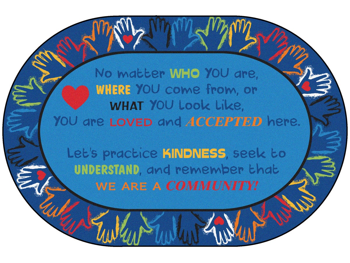 Hands Together Community Classroom Rug