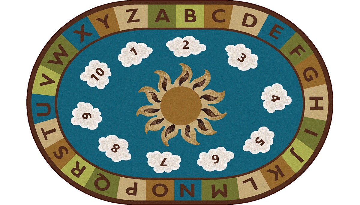 Sunny Day Learn & Play Nature Classroom Rug
