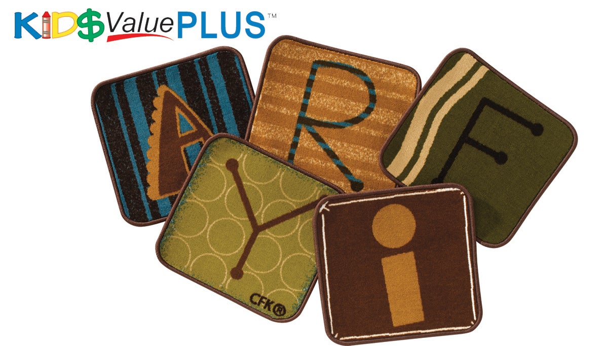 Toddler Alphabet Blocks Nature Seating Kit