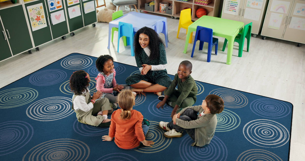 Calming Circles Classroom Seating Rug, view 6
