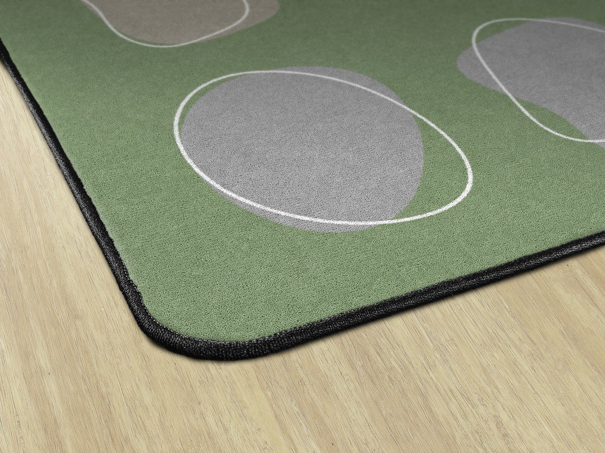Calm Spots Green Classroom Seating Rug, view 5