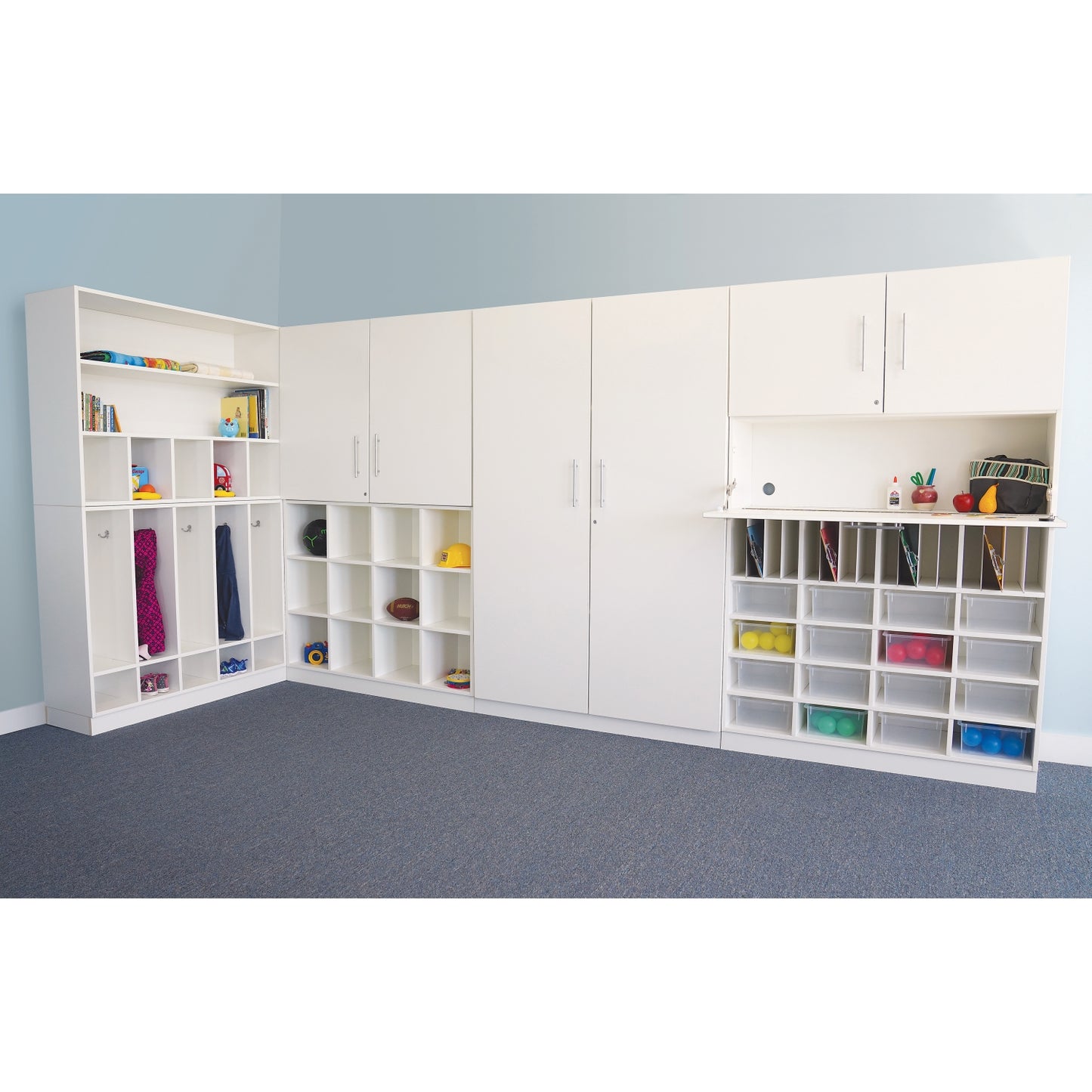 Whitney White Lockable Wall Cabinet