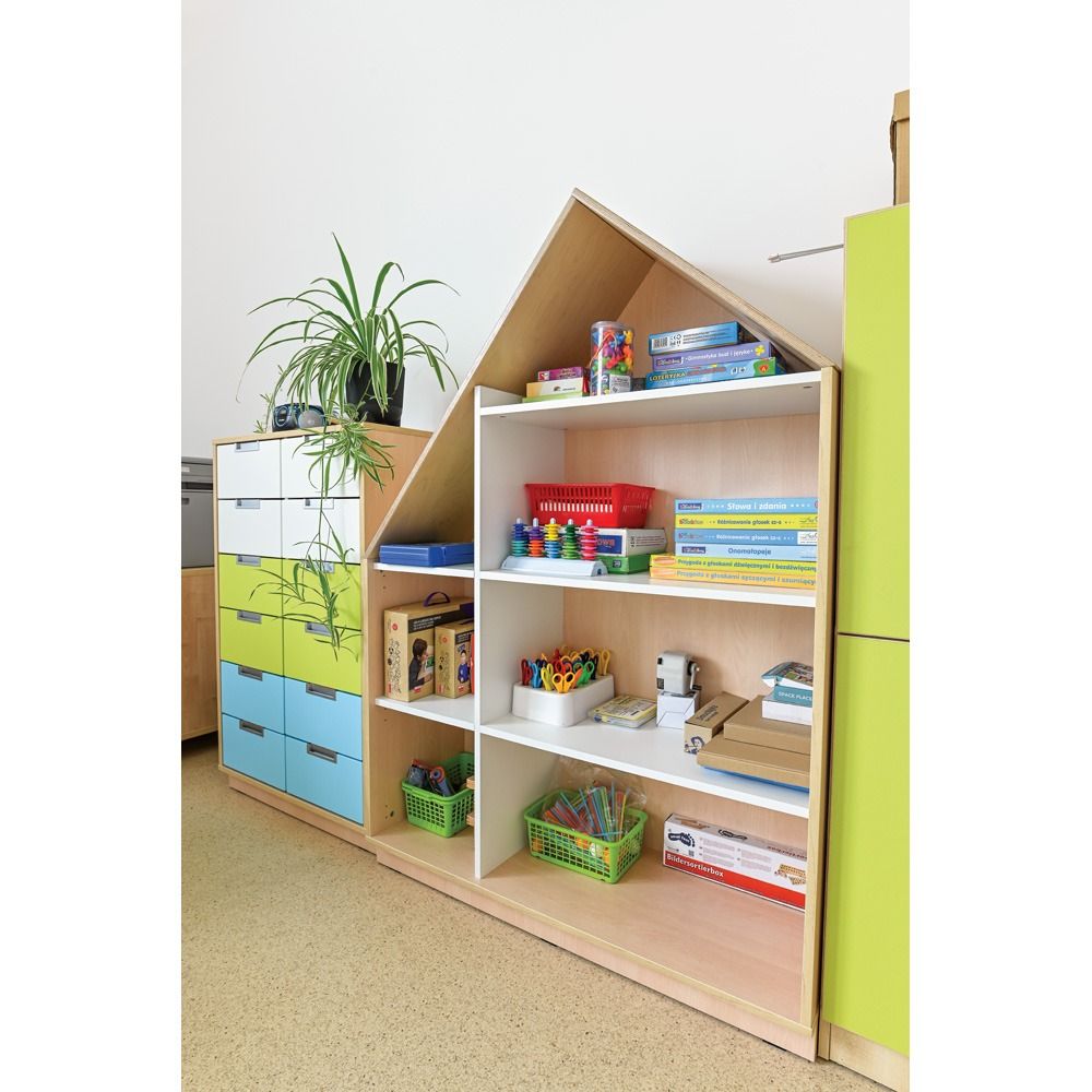 Quadro House Cabinet with 3 Shelves by Moje Bambino