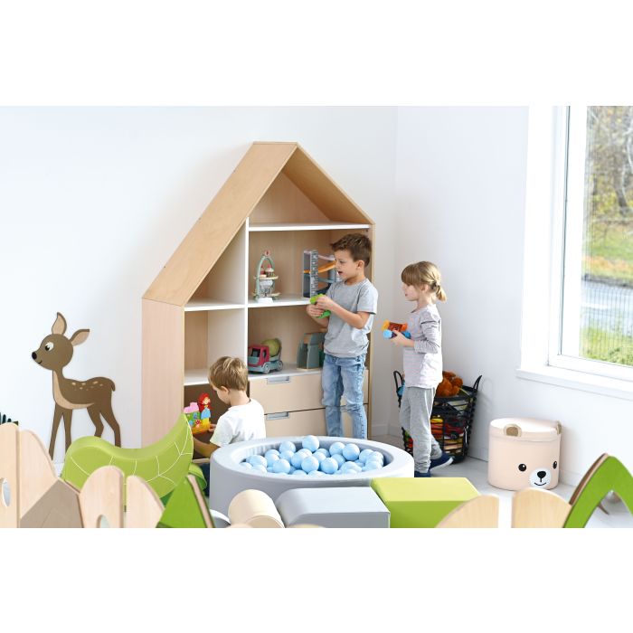 Quadro House Cabinet with 3 Shelves