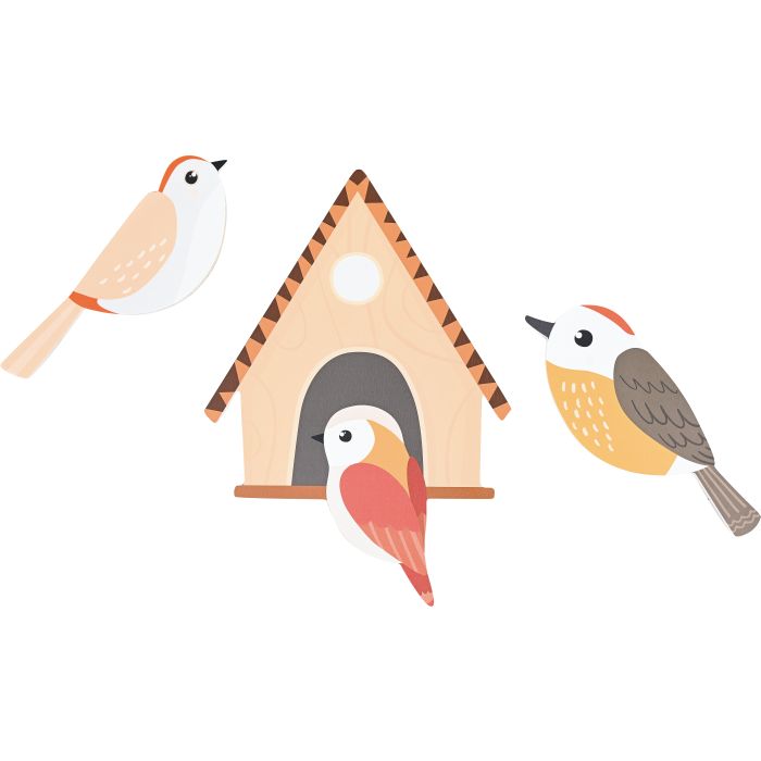 Birds and Birdhouse Magnetic Tree Add-On