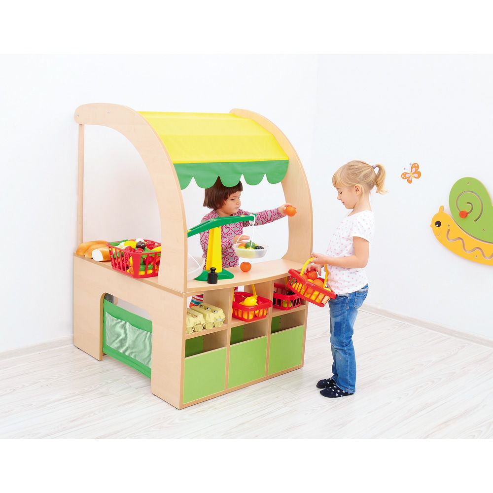 Corner Play Store with Counters and Cubbies by Moje Bambino