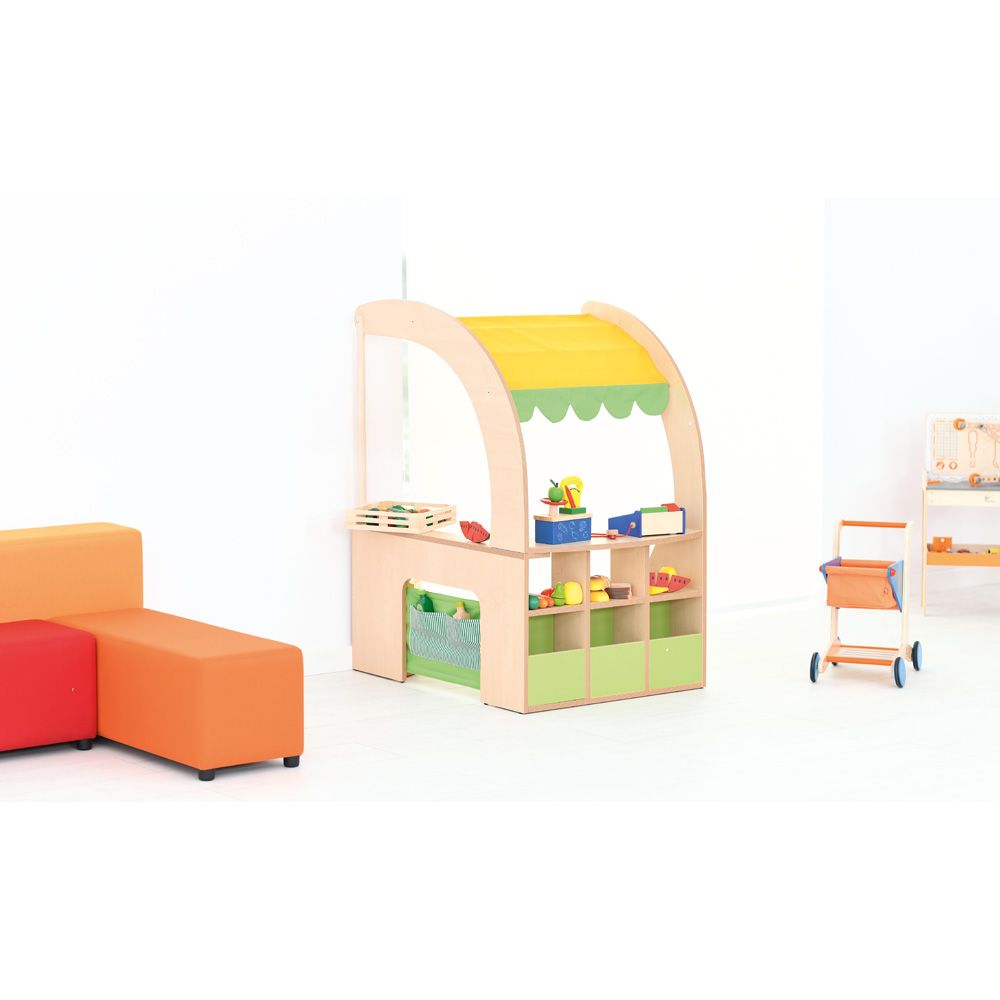 Corner Play Store with Counters and Cubbies by Moje Bambino