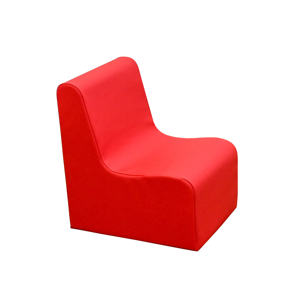 Happy Hangout Medium Contour Foam Kids Chair – Red