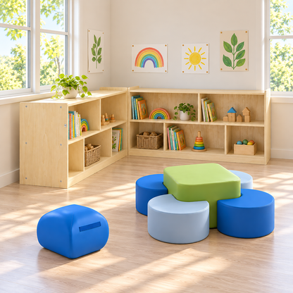 Mobile 24" H 2-Shelf Fold-and-Lock Storage Unit