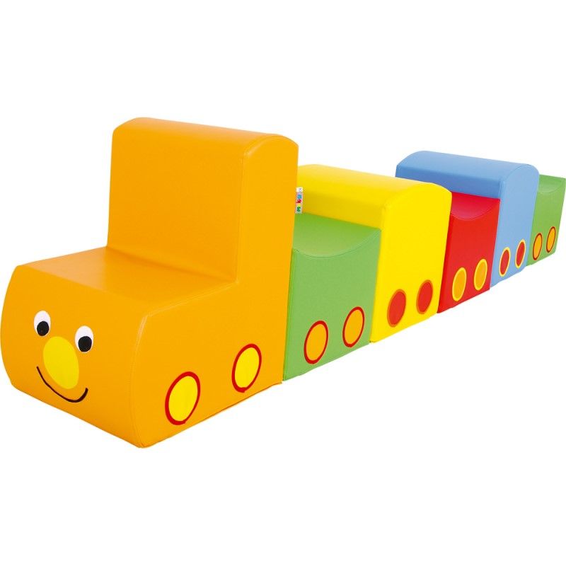 Rainbow Train Foam Seating Set, 6 Pieces by Moje Bambino