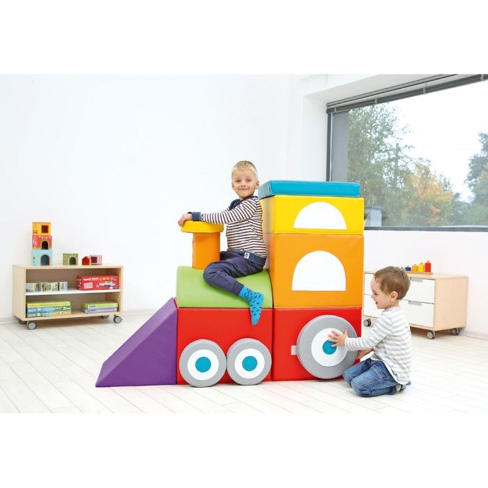 Locomotive Foam Play Set, 15 Pieces by Moje Bambino