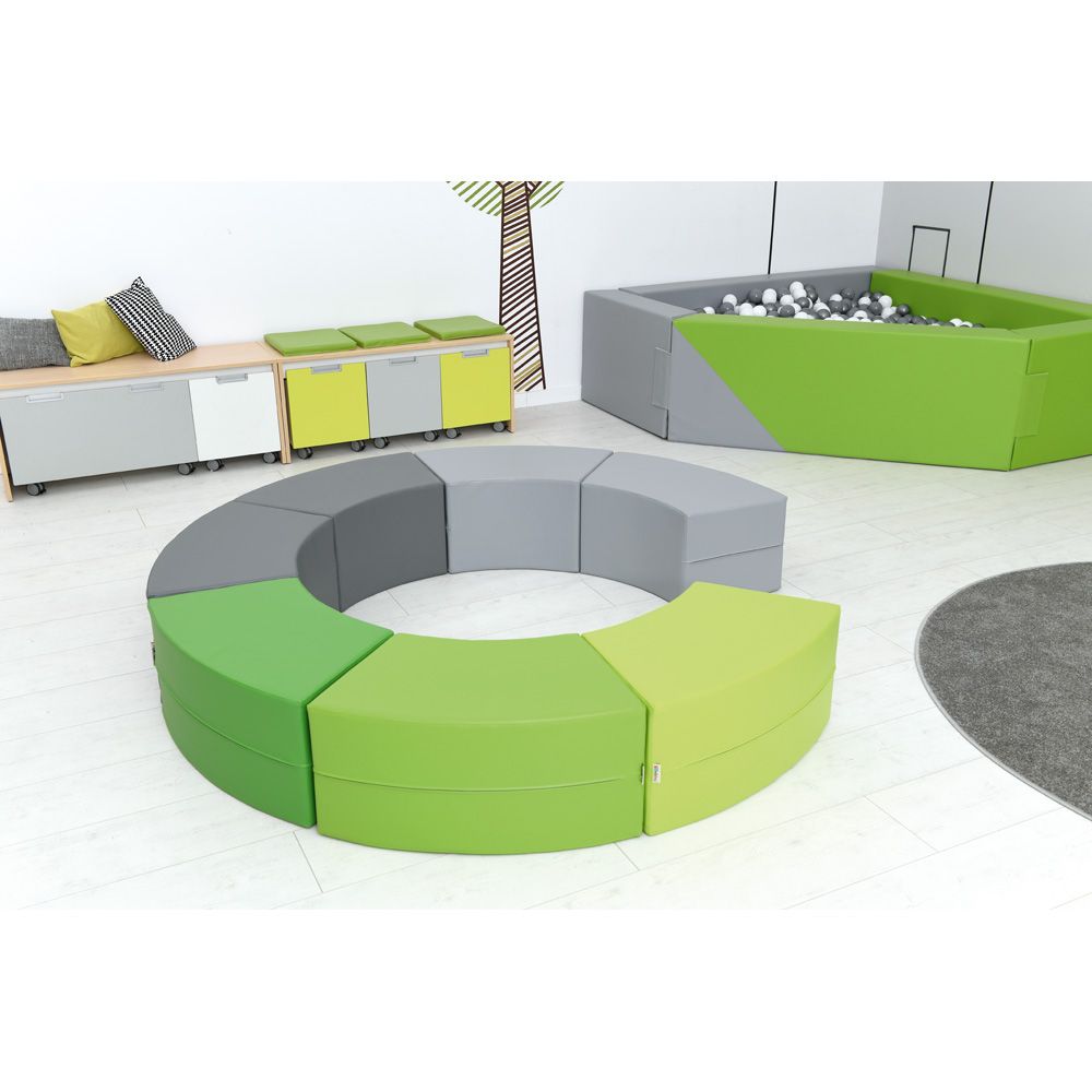 Paolo Curved Foam Bench Seat, Short by Moje Bambino