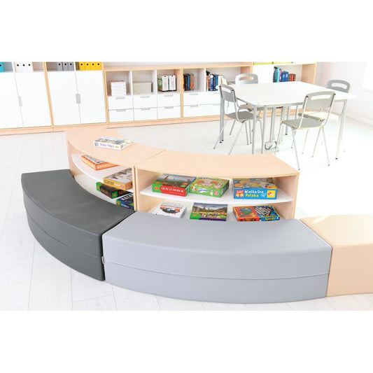 Paolo Curved Foam Bench Seat, Long by Moje Bambino