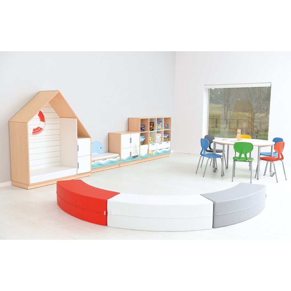 Paolo Curved Foam Bench Seat, Long by Moje Bambino