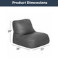 School Age High Back Bean Bag Lounger, Sage, view 2