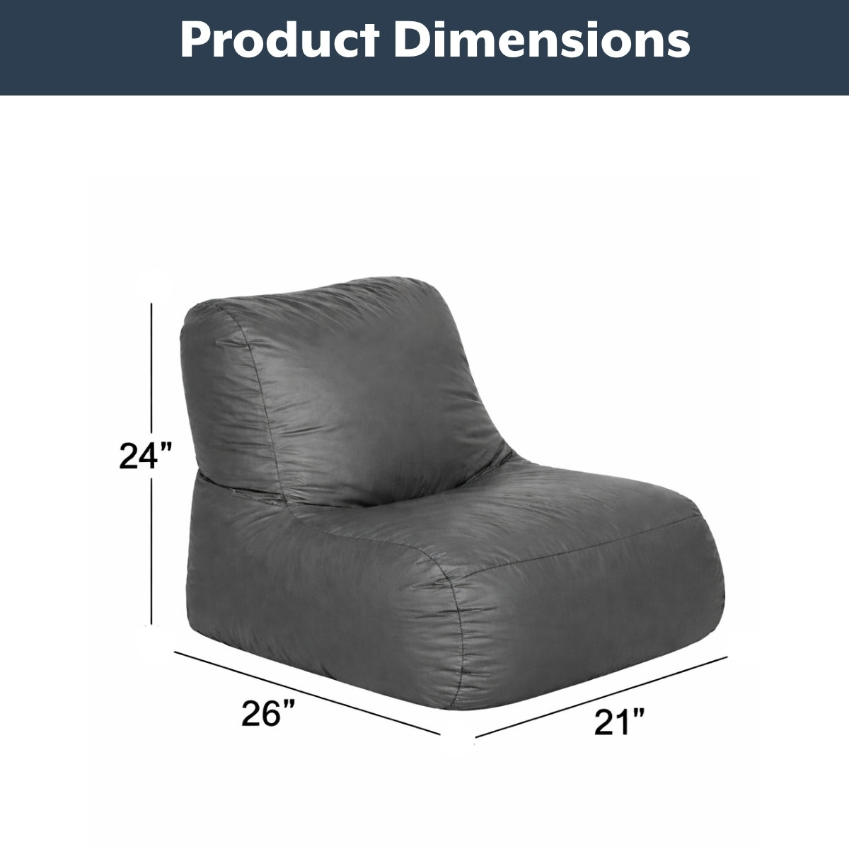 School Age High Back Bean Bag Lounger, Sage, view 2