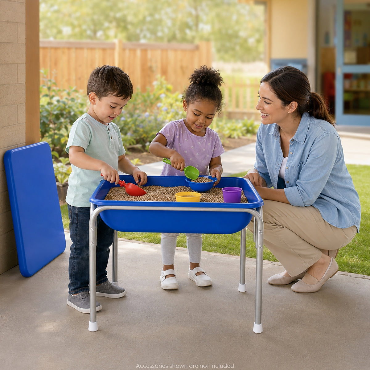 Small Sensory Table and Lid Set with 20 lb Sand Fill