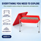 Medium Mobile Sensory Table, Lid and 30 lb Rainbow Fill, view 3