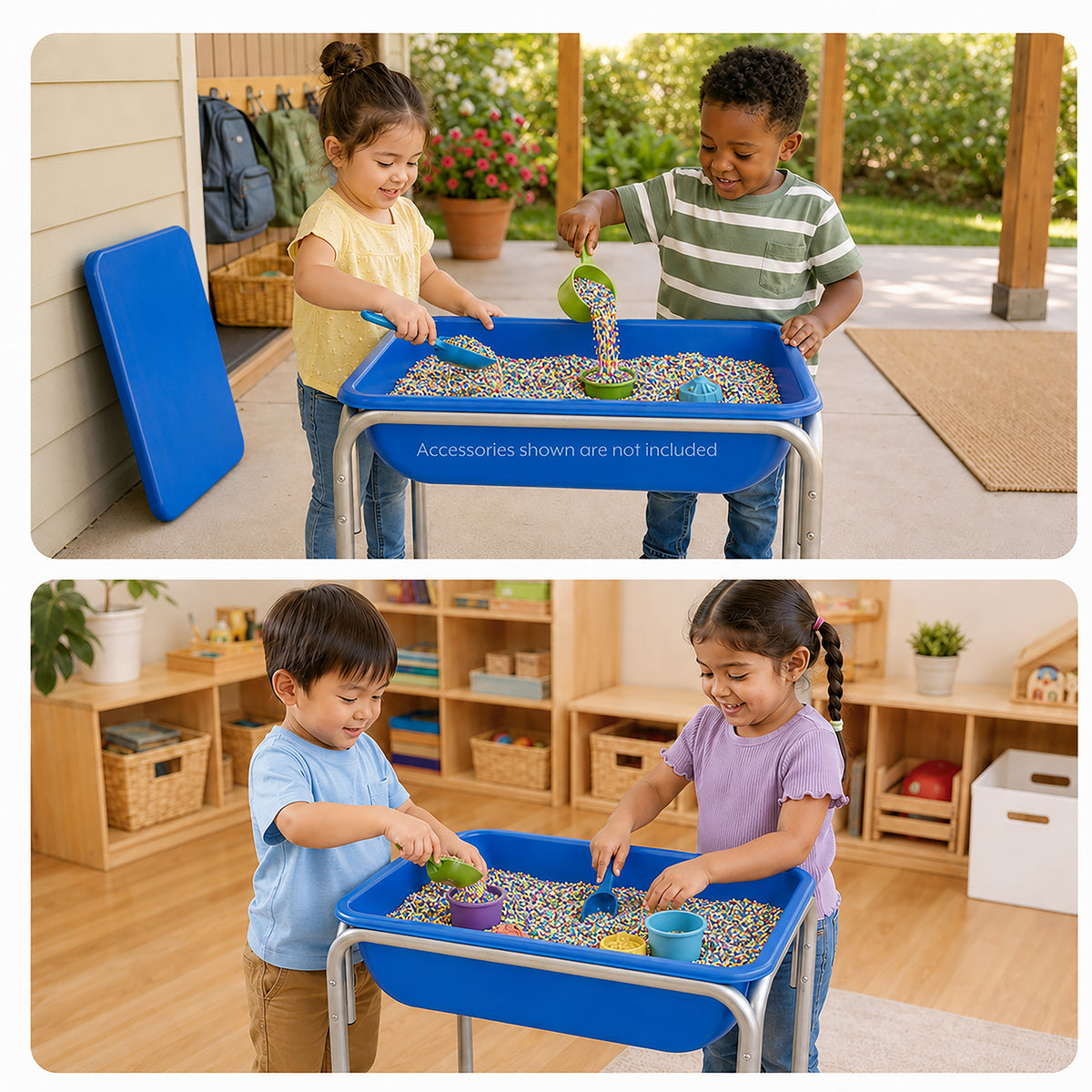 Small Sensory Table and Lid Set with 20 lb Rainbow Fill, view 7