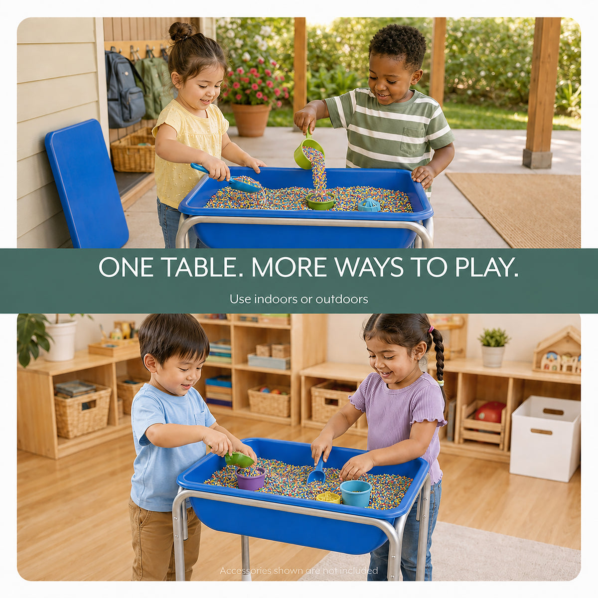 Small Sensory Table and Lid Set with 20 lb Rainbow Fill, view 8