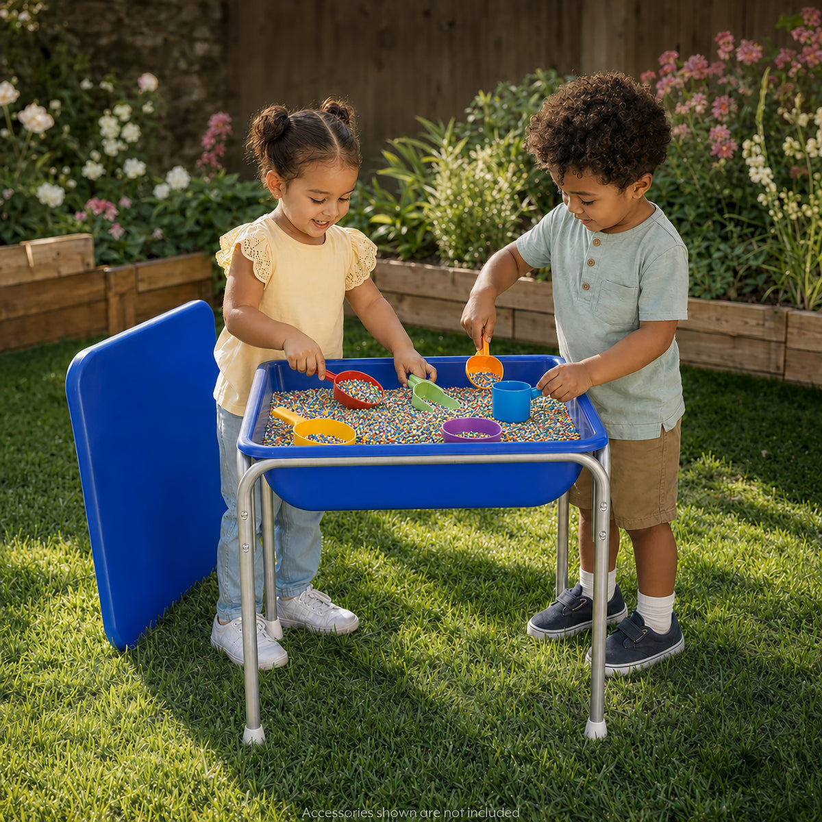Small Sensory Table and Lid Set with 20 lb Rainbow Fill, view 5