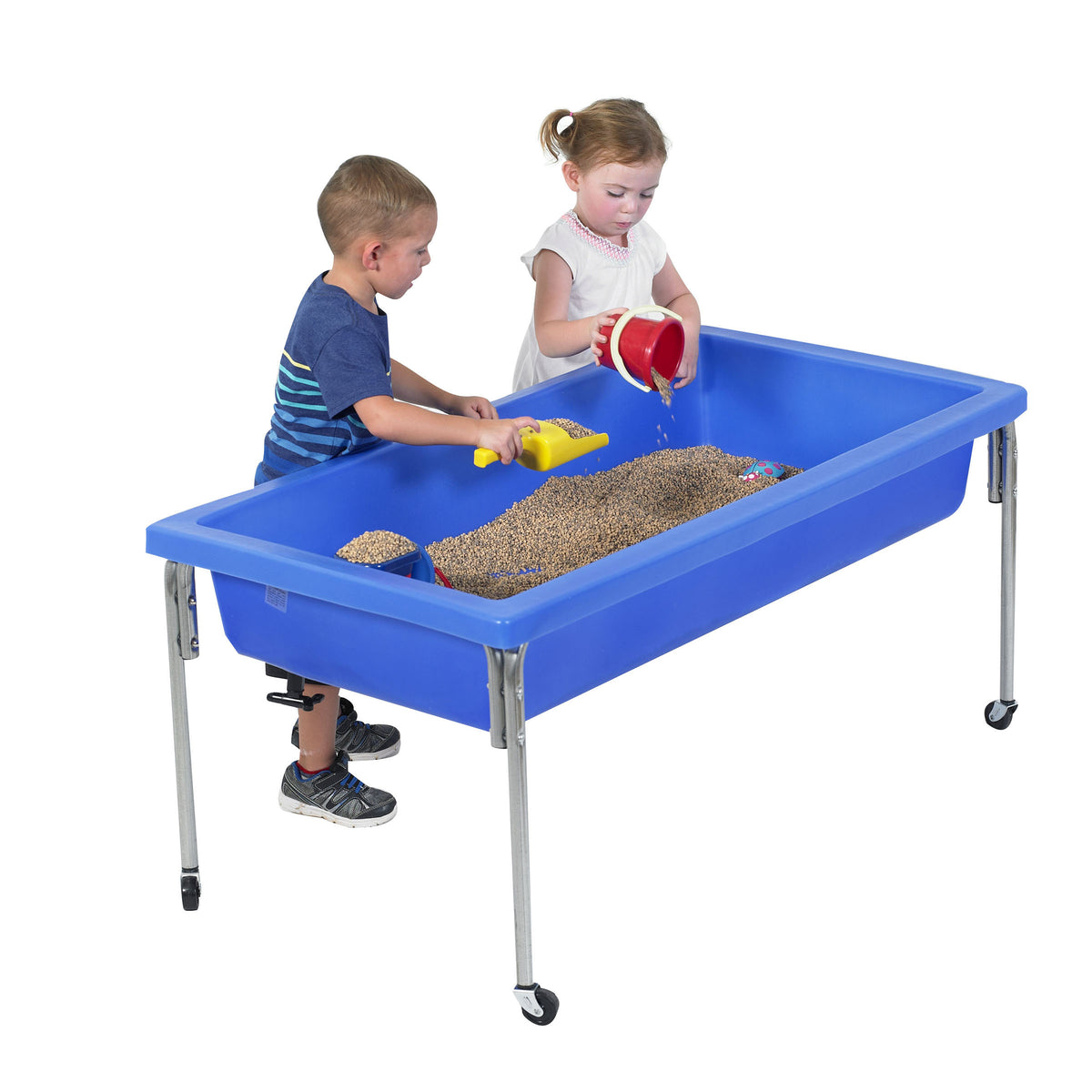 Large Mobile Sand and Water Sensory Table with Lid, view 2