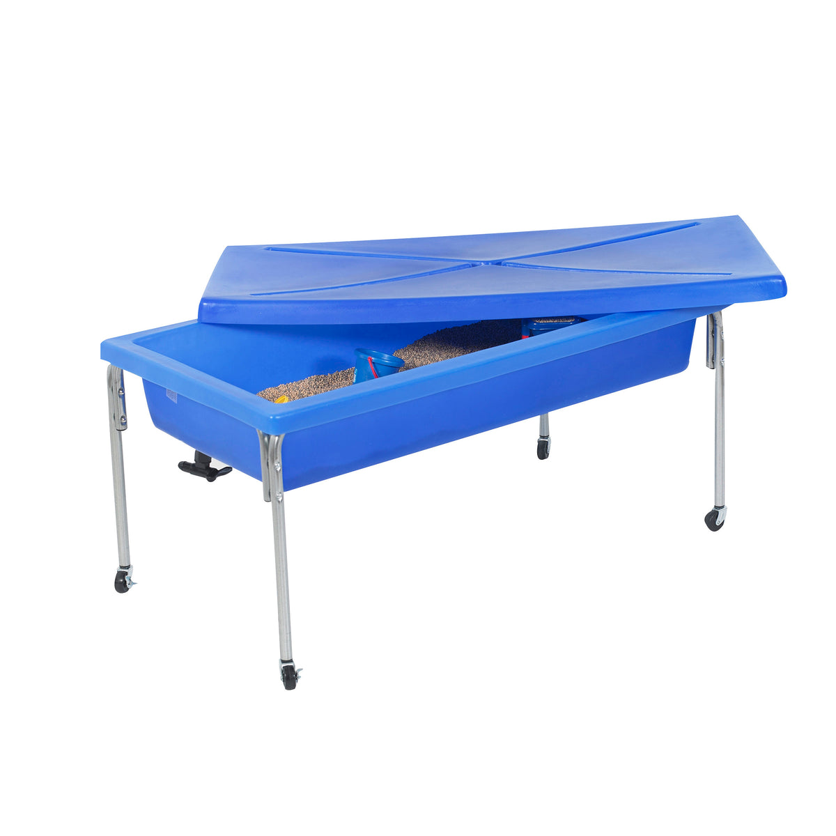 Large Mobile Sand and Water Sensory Table with Lid, view 8