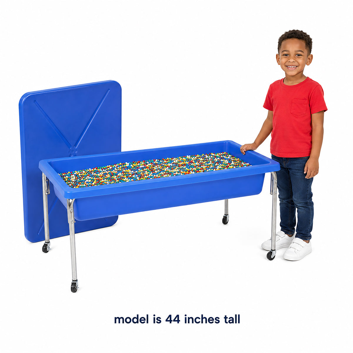 Large Mobile Sensory Table, Lid and 40 lb Rainbow Fill, view 2