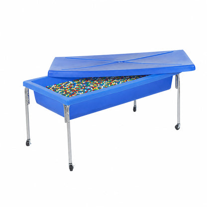 Large Mobile Sensory Table, Lid and 40 lb Rainbow Fill