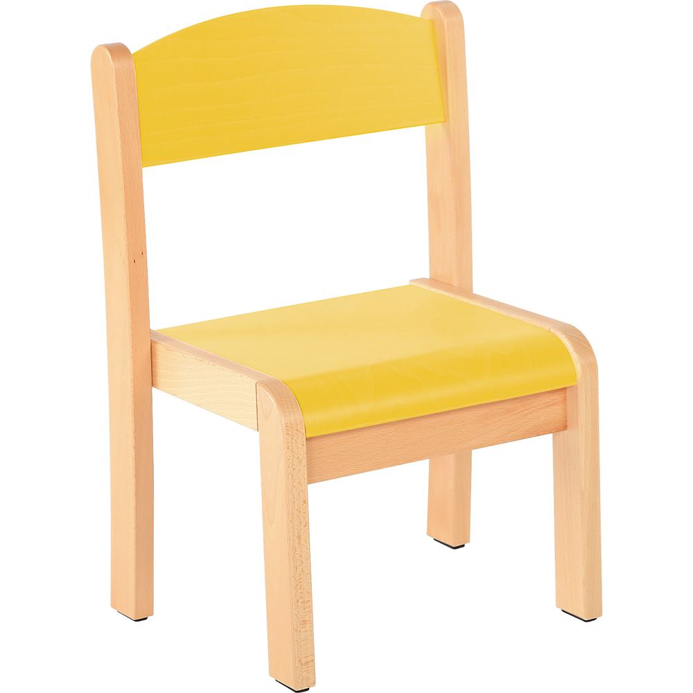 Stackable Beech Classroom Chair, Pastel Colors by Moje Bambino