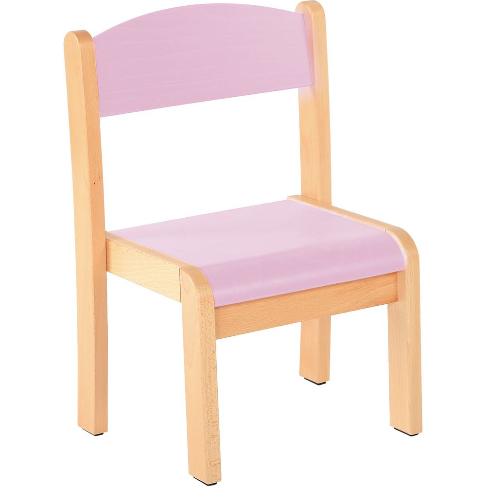 Stackable Beech Classroom Chair, Pastel Colors by Moje Bambino