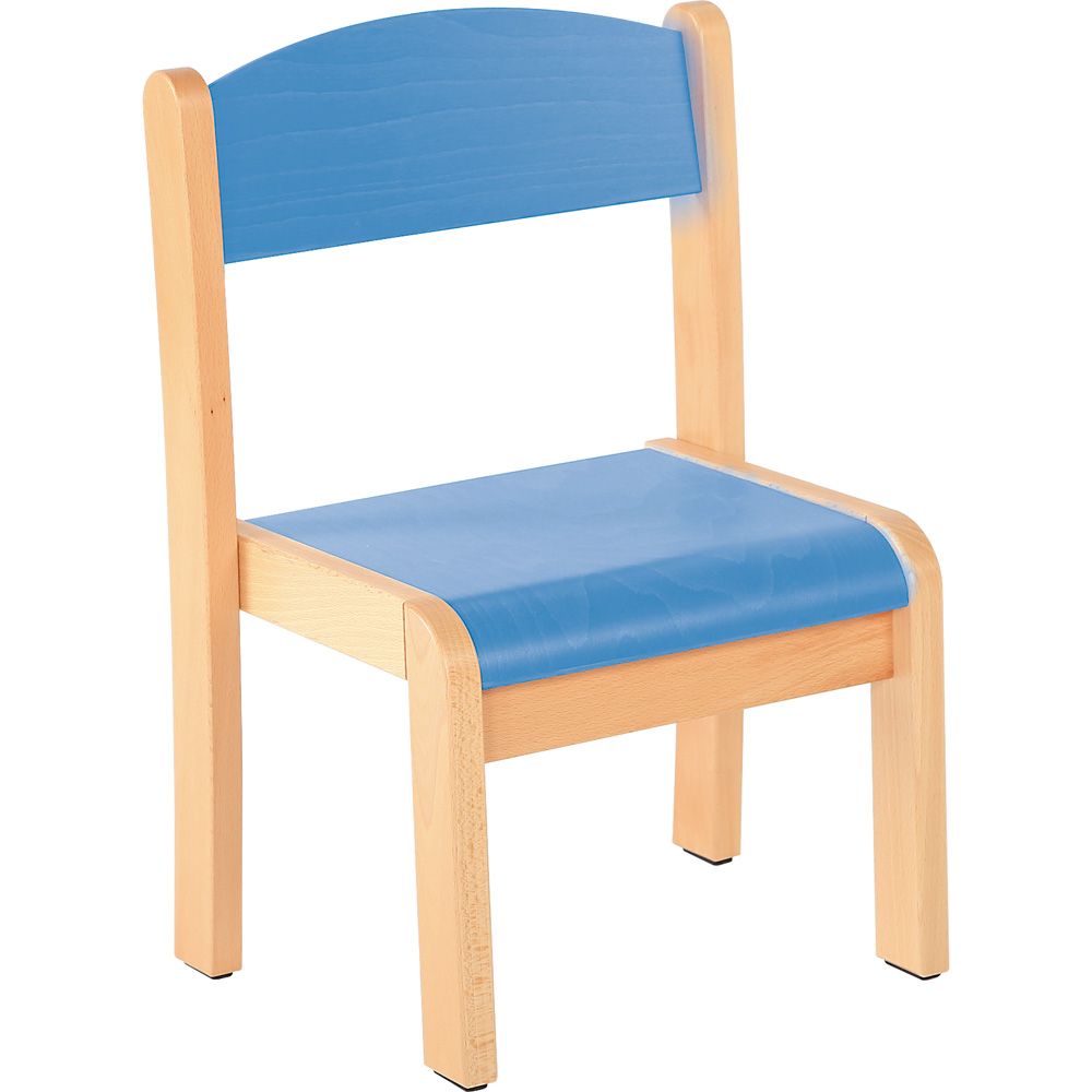 Stackable Beech Classroom Chair, Pastel Colors by Moje Bambino