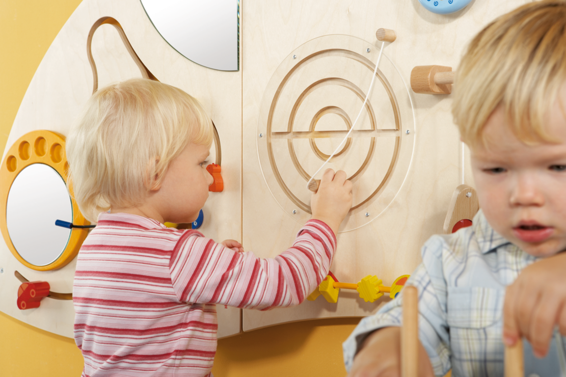 Left Quarter-Circle Sensory Learning Wall Panel by HABA Pro