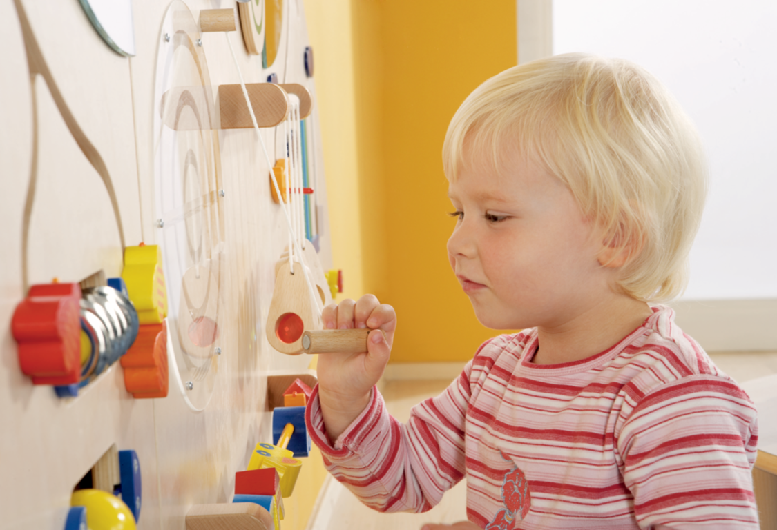 Left Quarter-Circle Sensory Learning Wall Panel by HABA Pro