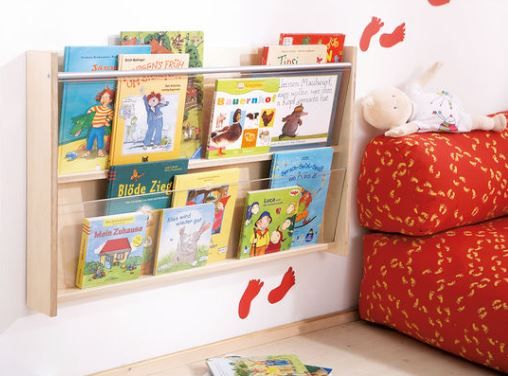 Wall-Mounted Book Browser, 2 Compartments by HABA Pro